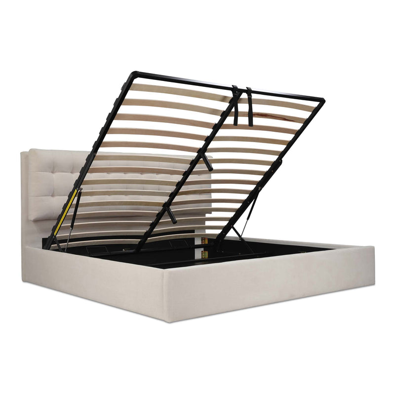 Sebastion - King Storage Bed - Cream - JaxCo Furniture