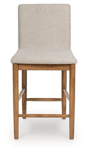 Isanti - Light Brown - Upholstered Barstool (Set of 2) - JaxCo Furniture