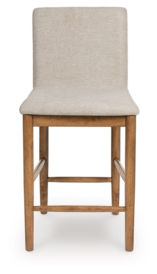 Isanti - Light Brown - Upholstered Barstool (Set of 2) - JaxCo Furniture