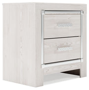 Altyra - White - Two Drawer Night Stand - JaxCo Furniture