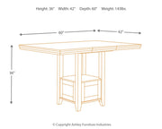 Ralene - Medium Brown - Rectangular Dining Room Counter Extension Table - JaxCo Furniture