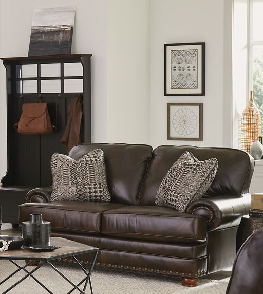 Roberto - Loveseat - Cocoa - Leather - JaxCo Furniture