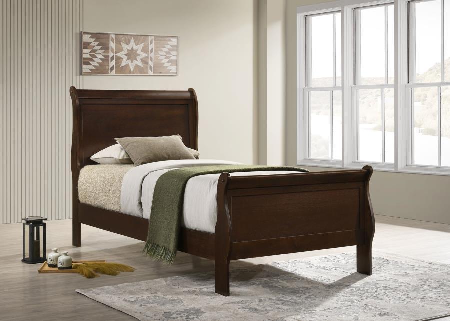 Louis Philippe - Panel Sleigh Bed - JaxCo Furniture