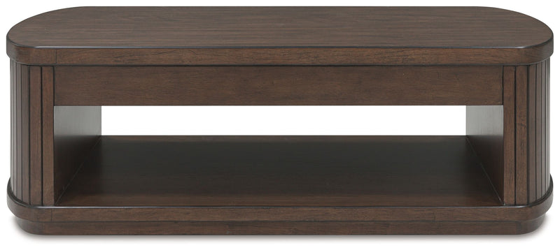 Korestone - Dark Brown - Lift Top Cocktail Table - JaxCo Furniture