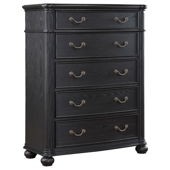 Celina - 5-Drawer Bedroom Chest - Black - JaxCo Furniture