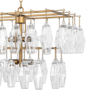 Tressia - Chandelier - Brass - JaxCo Furniture
