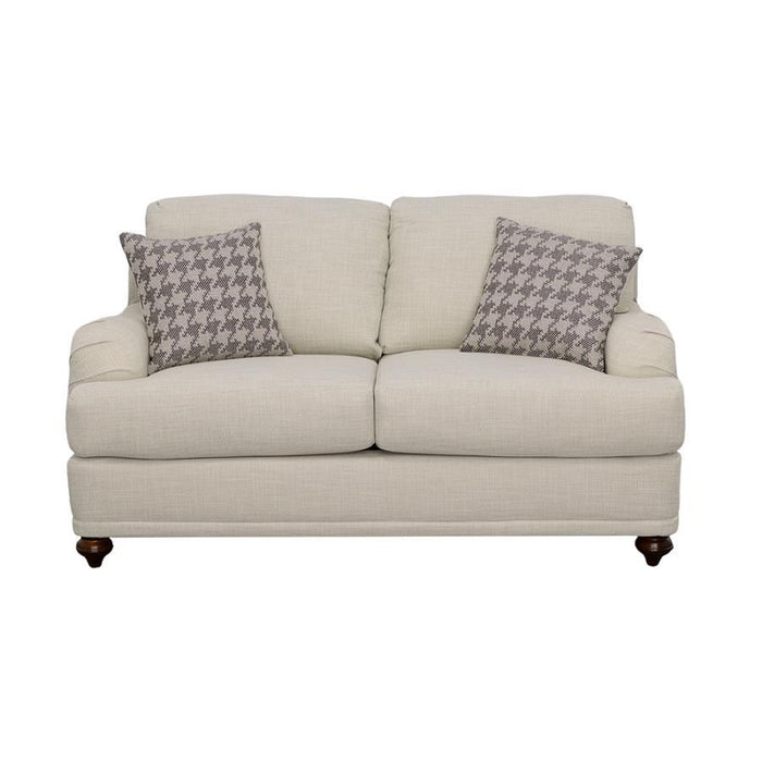 Glenn - Upholstered English Arm Loveseat - Light Gray - JaxCo Furniture