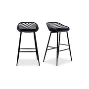 Piazza - Outdoor Barstool (Set of 2) - Black - JaxCo Furniture