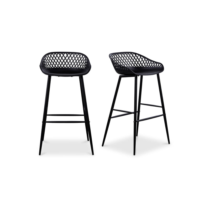 Piazza - Outdoor Barstool (Set of 2) - Black - JaxCo Furniture