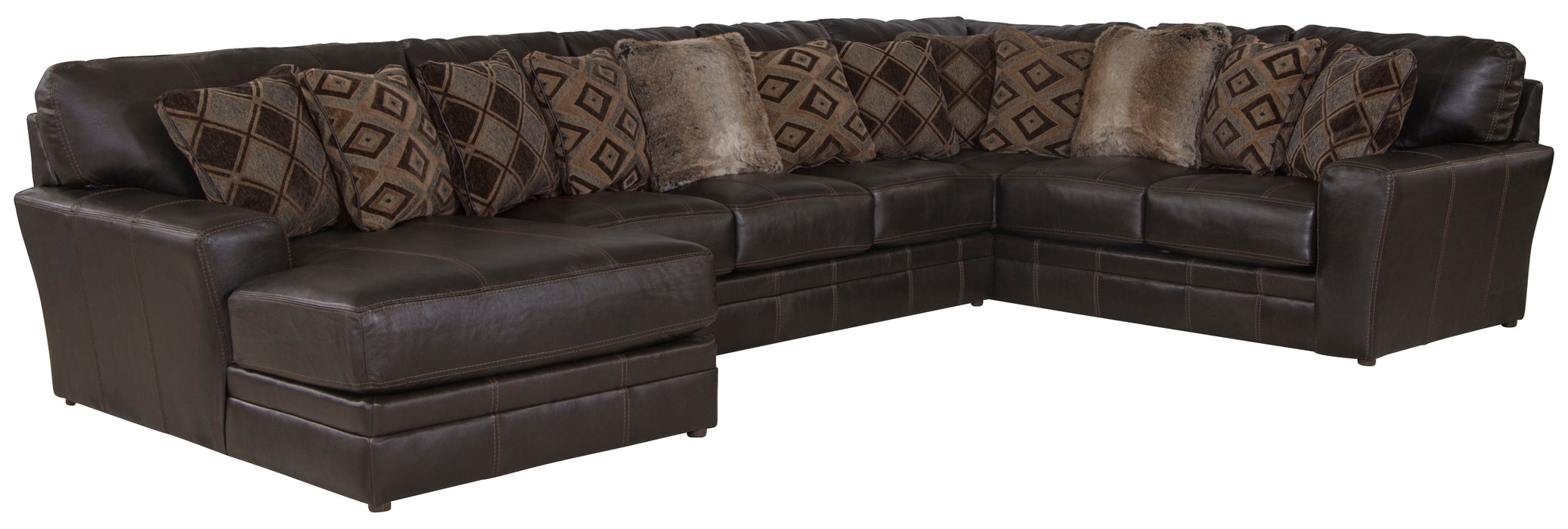 Denali - Italian Leather Match Sectional - JaxCo Furniture