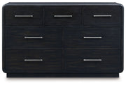 Rowanbeck - Black - Dresser - JaxCo Furniture
