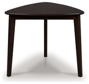 Mallenette - Merlot - Triangle Dining Room Table - JaxCo Furniture