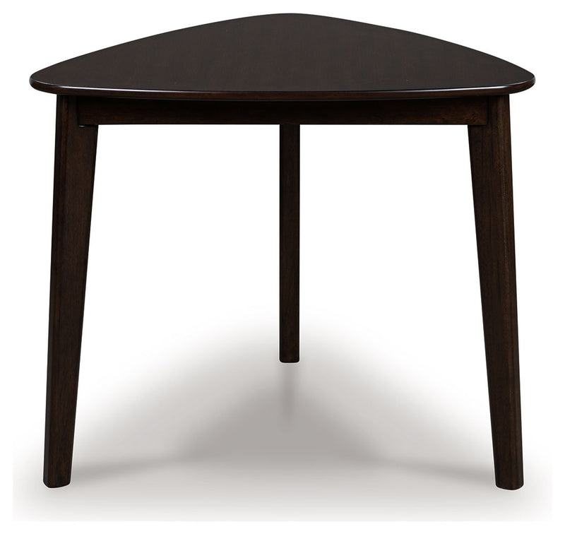 Mallenette - Merlot - Triangle Dining Room Table - JaxCo Furniture