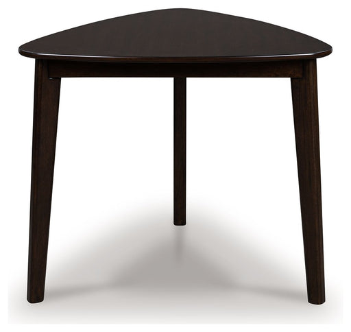 Mallenette - Merlot - Triangle Dining Room Table - JaxCo Furniture