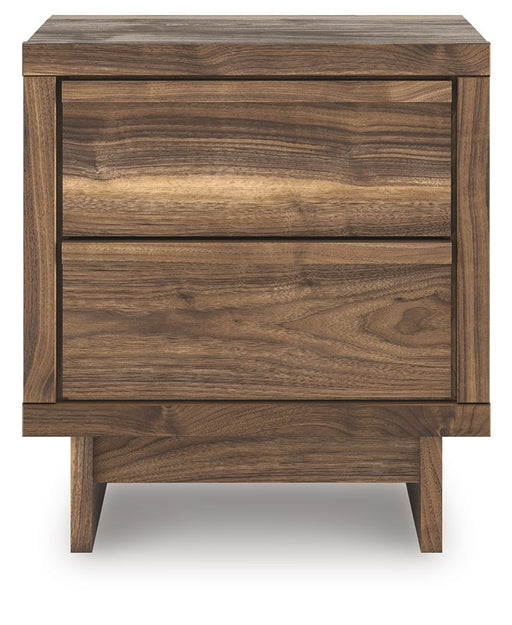 Chirason - Brown - Two Drawer Night Stand - JaxCo Furniture