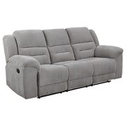 Gilson - Chenille Upholstered Reclining Sofa - Gray - JaxCo Furniture