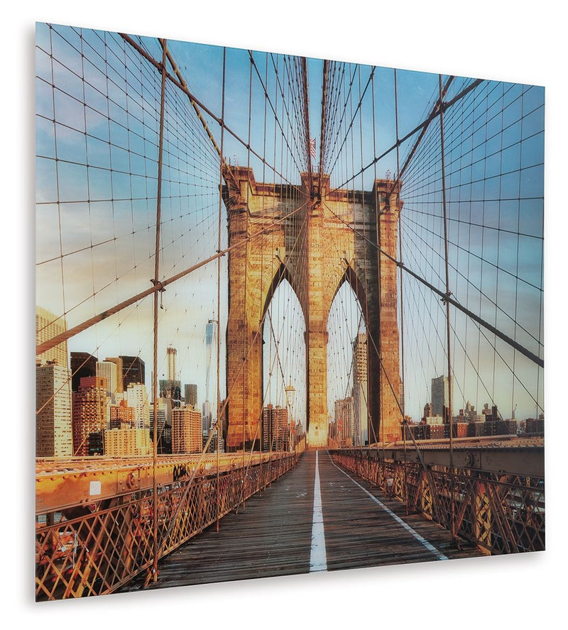 Shayward - Blue / Amber - Wall Art - JaxCo Furniture