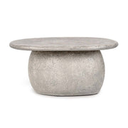 Britney - Outdoor Round Coffee Table - Light Gray - JaxCo Furniture