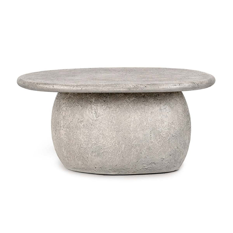 Britney - Outdoor Round Coffee Table - Light Gray - JaxCo Furniture