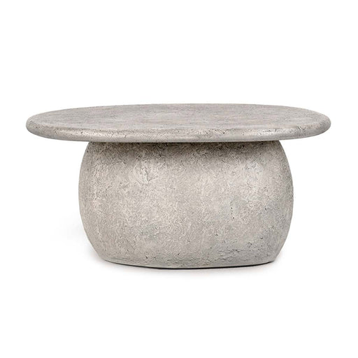 Britney - Outdoor Round Coffee Table - Light Gray - JaxCo Furniture