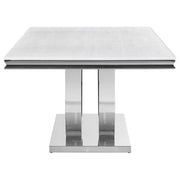 Kerwin - Rectangular Stone Top Dining Table - White - JaxCo Furniture