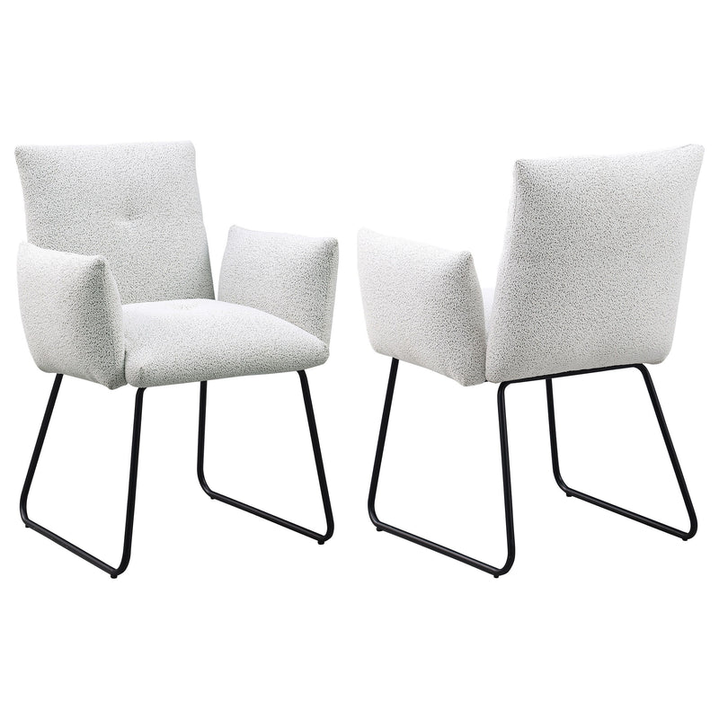 Ackland - Upholstered Dining Side Chair (Set of 2) - Light Gray - JaxCo Furniture