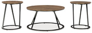 Cassbryn - Brown / Black - Occasional Table Set (Set of 3) - JaxCo Furniture