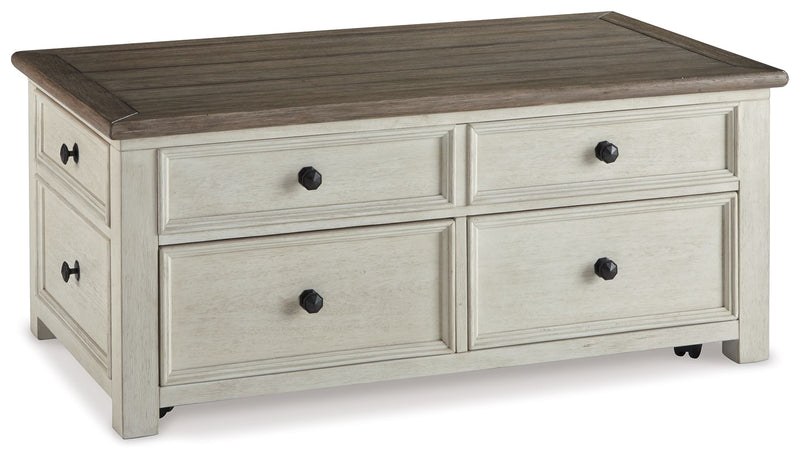 Bolanburg - White / Brown / Beige - Lift Top Cocktail Table - JaxCo Furniture