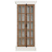 Tammi - 2 Door Wood Tall Cabinet Distressed White And Brown - Distressed White And Brown - JaxCo Furniture