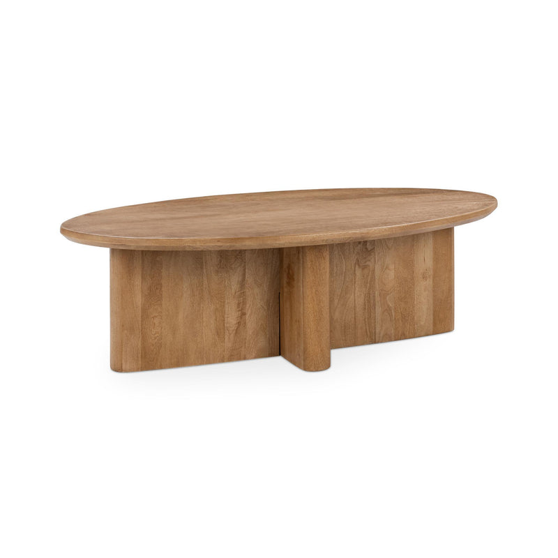 Montego - Oval Coffee Table - Natural Maple - JaxCo Furniture