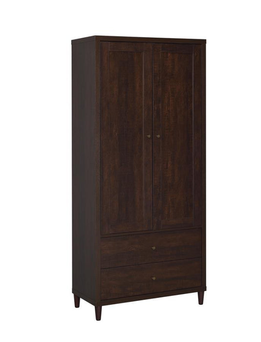 Wadeline - 2 Door Tall Accent Storage Cabinet - Rustic Tobacco - JaxCo Furniture