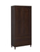 Wadeline - 2 Door Tall Accent Storage Cabinet - Rustic Tobacco - JaxCo Furniture