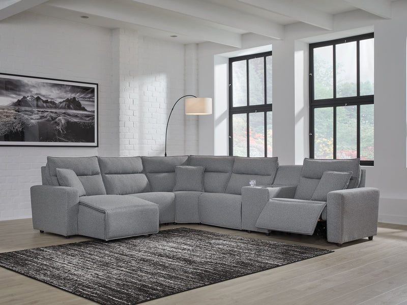 ModMax II - Salt And Pepper - Reclining Sectional - JaxCo Furniture