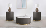 Jason - Round Marble Coffee Table Set - JaxCo Furniture