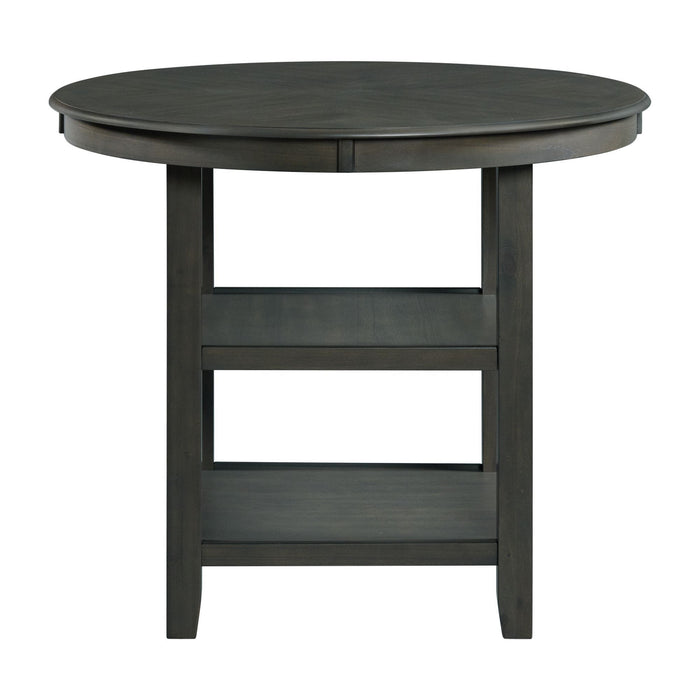 Amherst - Counter Table With Wood Leg - Grey Finish - JaxCo Furniture