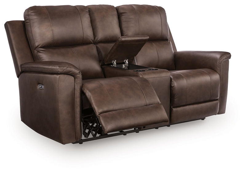 Bleckley - Power Reclining Loveseat With Console / Adjustable Headrest - JaxCo Furniture