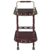 Palmer - 2-Tier Rectangular Wood Bar Cart - Merlot - JaxCo Furniture