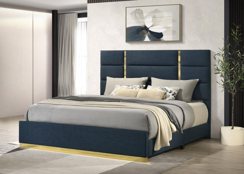 Ines - Fabric Upholstered Panel Bed - JaxCo Furniture