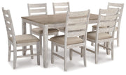 Skempton - White - Dining Room Table Set (Set of 7) - JaxCo Furniture