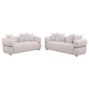 Jeanette - Fabric Upholstered Round Arm Sofa Set - JaxCo Furniture