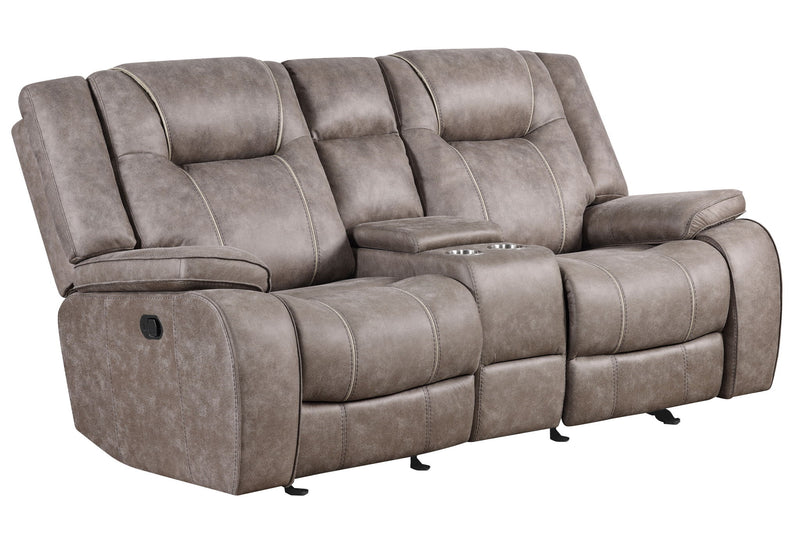 Blake - Reclining Console Loveseat - Desert Taupe - JaxCo Furniture