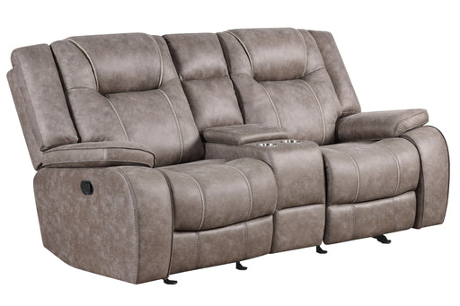 Blake - Reclining Console Loveseat - Desert Taupe - JaxCo Furniture