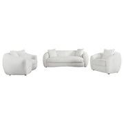 Isabella - Faux Sheepskin Upholstered Sofa Set - JaxCo Furniture