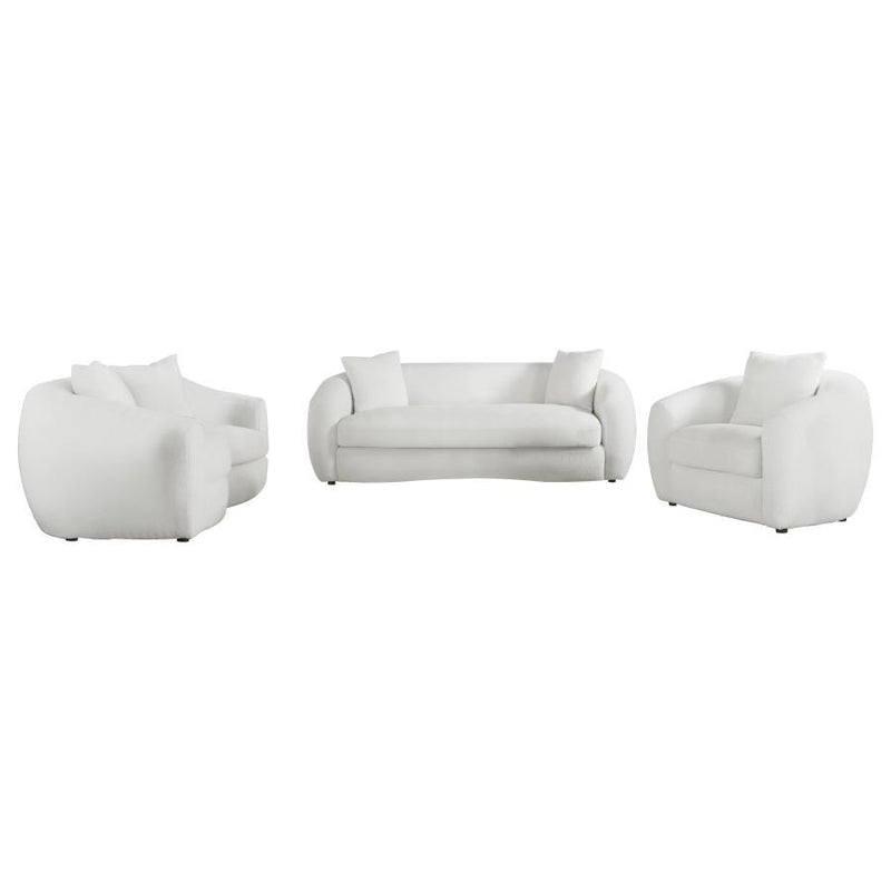 Isabella - Faux Sheepskin Upholstered Sofa Set - JaxCo Furniture