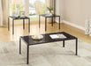 Brock - Rectangular Glass Top Coffee Table Set - Black - JaxCo Furniture