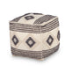 Dalia - Square Handwoven Woolen Pouf - Beige - JaxCo Furniture