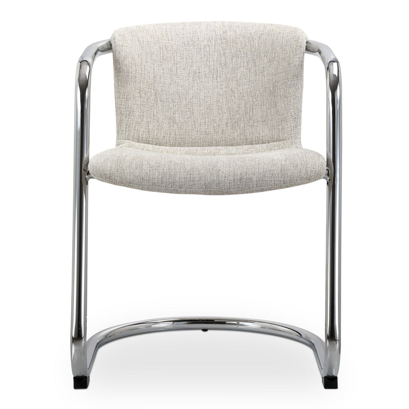 Freeman - Chrome Frame Dining Chair (Set of 2) - Blended Cream - JaxCo Furniture