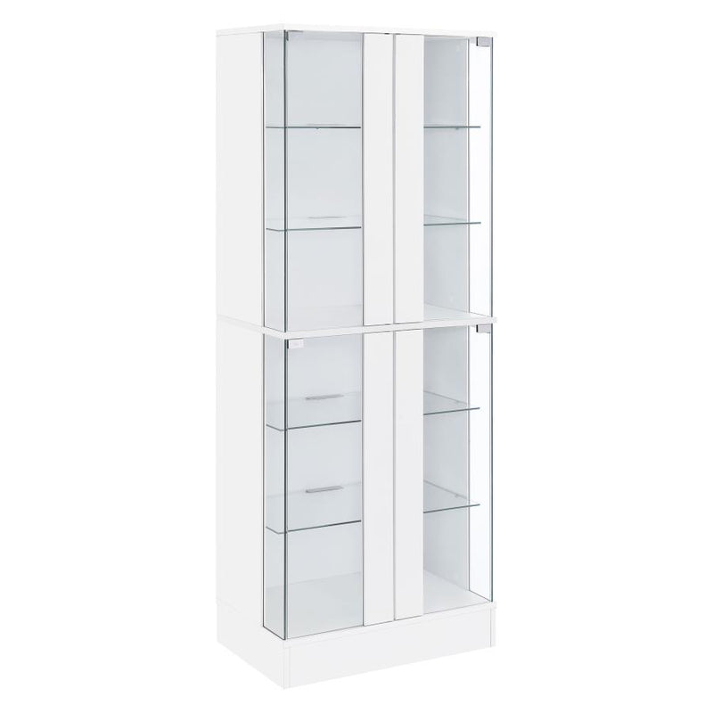 Cabra - 4-door LED Curio Display Cabinet - JaxCo Furniture