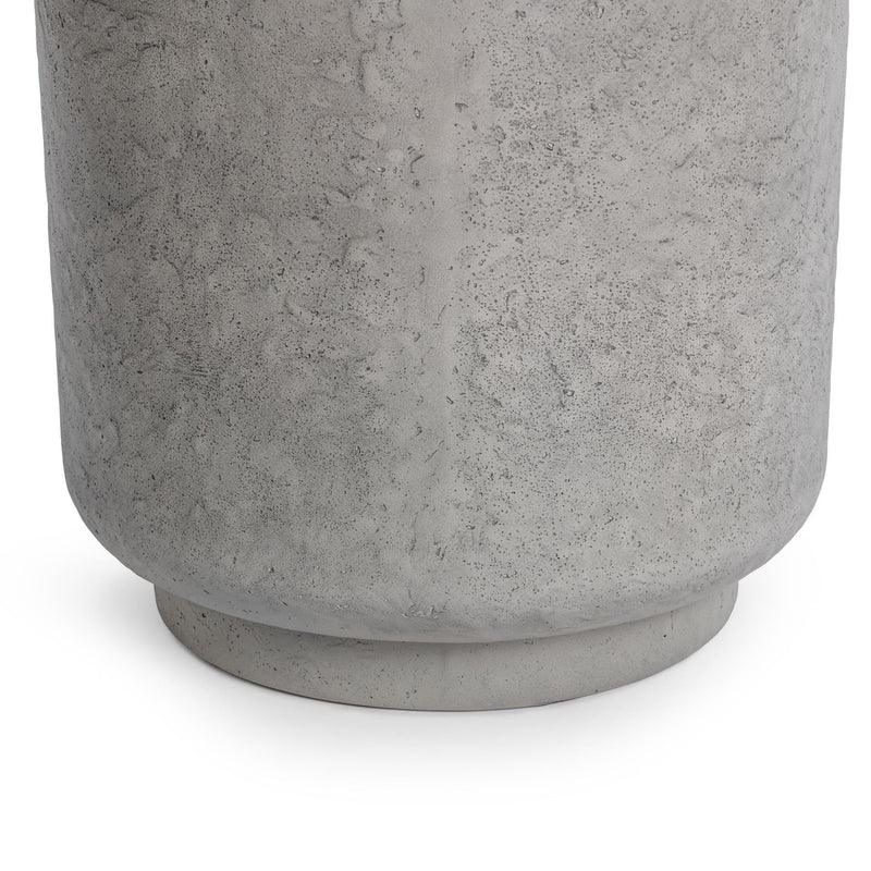 Sania - Outdoor Round Accent Table - Dark Gray