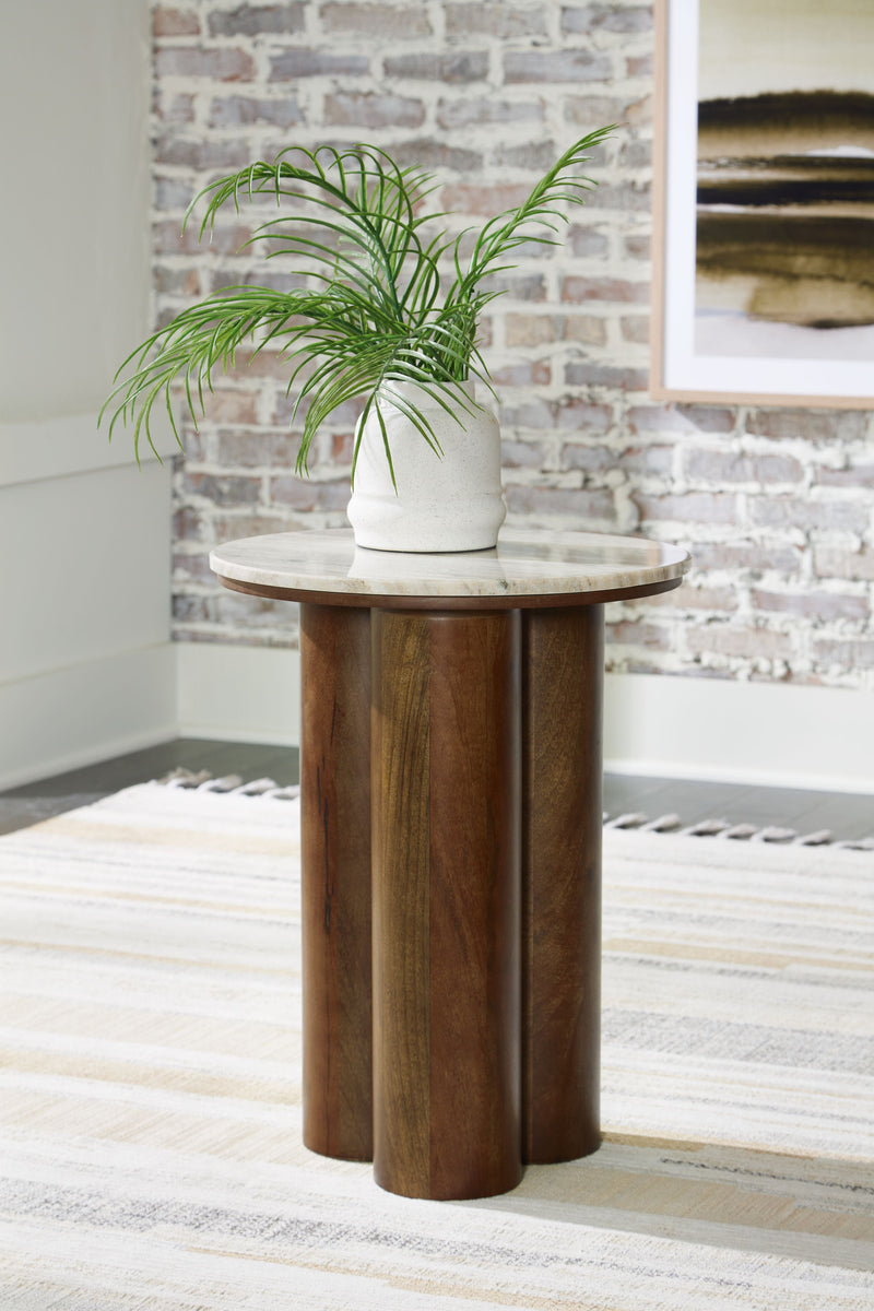 Henfield - Beige / Brown - Accent Table - JaxCo Furniture